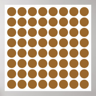 Brown Sugar Neutral Dots Poster