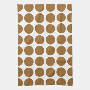 Brown Sugar Neutral Dots Tea Towel
