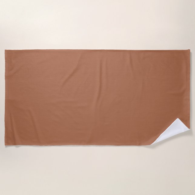 Brown sugar (solid colour)  beach towel (Front)