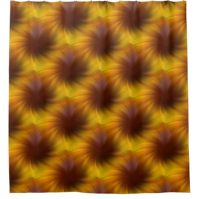 Brown Swirl Abstract Pattern  Shower Curtain (Front)