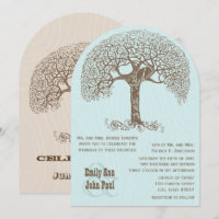 Brown Swirl Rustic Tree Love Bird Woodland Wedding