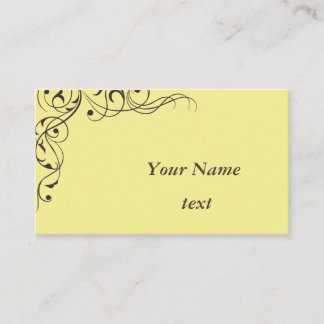 Brown swirls business card