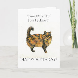 Brown Tabby Cat Birthday Card