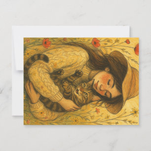 Brown Tabby Cat Mum Postcard