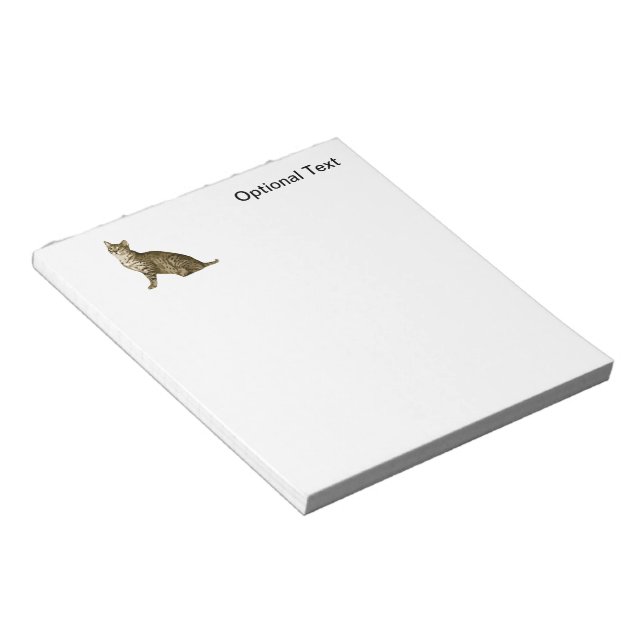 Brown Tabby Cat Notepad (Angled)