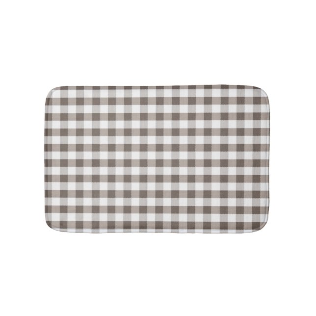 Brown Table Cloth Pattern Bath Mat (Front)