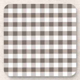 Brown Table Cloth Pattern Coaster