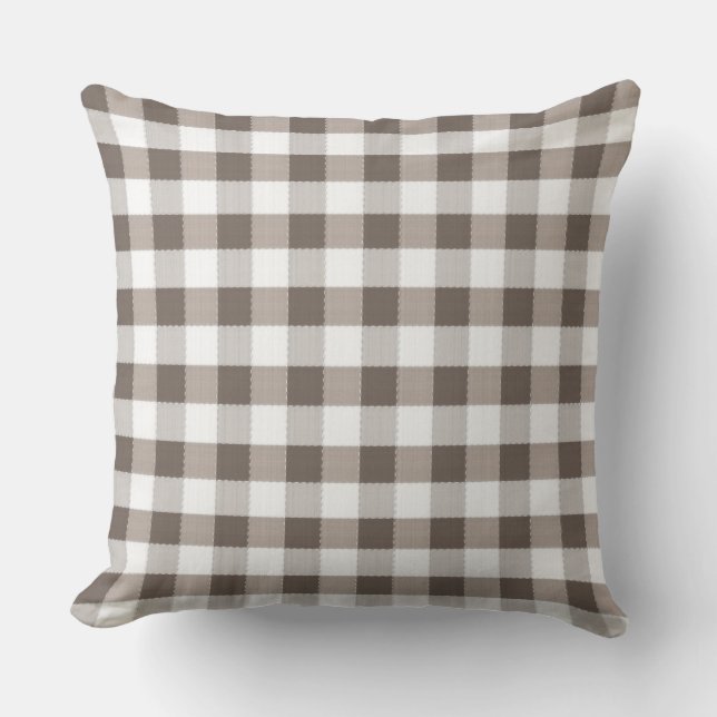 Brown Table Cloth Pattern Cushion (Front)