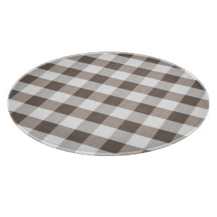Brown Table Cloth Pattern Cutting Board