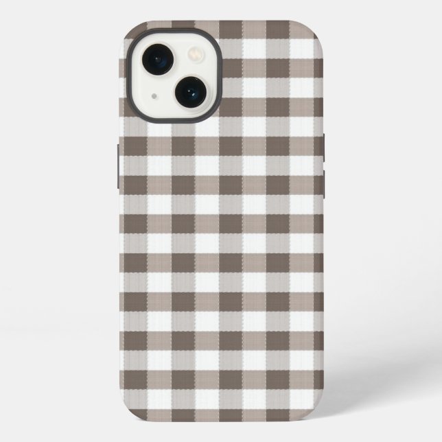 Brown Table Cloth Pattern iPhone Case (Back)