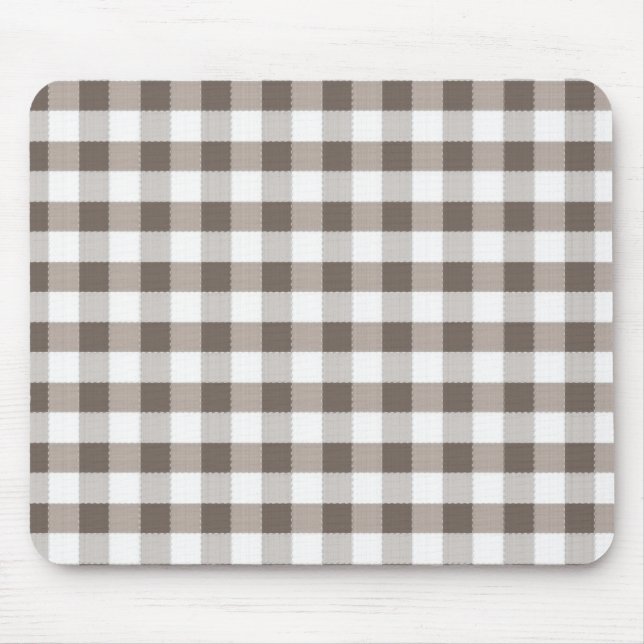 Brown Table Cloth Pattern Mouse Pad (Front)