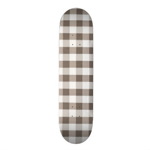 Brown Table Cloth Pattern Skateboard