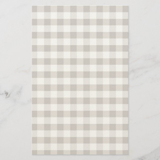 Brown Table Cloth Pattern Stationery (Front)
