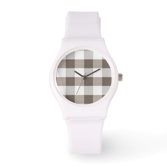 Brown Table Cloth Pattern Watch (Front)