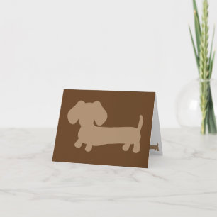 Brown Tan Dachshunds Masculine Note Card