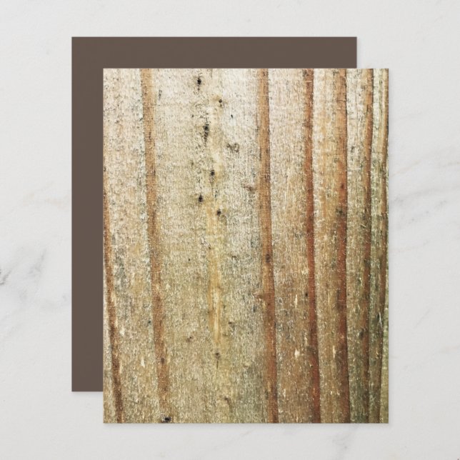 Brown Tan Gold Groovy Wood Plank Scrapbook Paper (Front/Back)