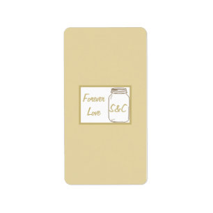 Brown/Tan Mason Jar Hershey's Miniature Wrapper Label