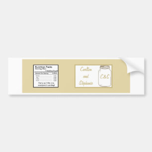 Brown/Tan Mason Jar Wedding Water Bottle Label
