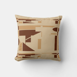 Brown Tan on Tan Southwest Look Minimalist Design Cushion