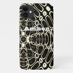Brown Tan Reptile Scales Pattern Personalised iPhone 11 Case