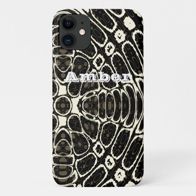 Brown Tan Reptile Scales Pattern Personalised Case-Mate iPhone Case (Back)