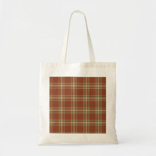 Brown Tartan Budget Tote Bag