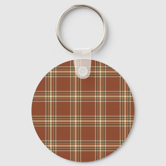 Brown Tartan Keychain (Front)