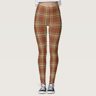 Brown Tartan Leggings