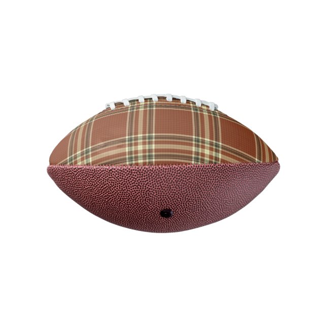Brown Tartan Mini Football (Rotated 270)