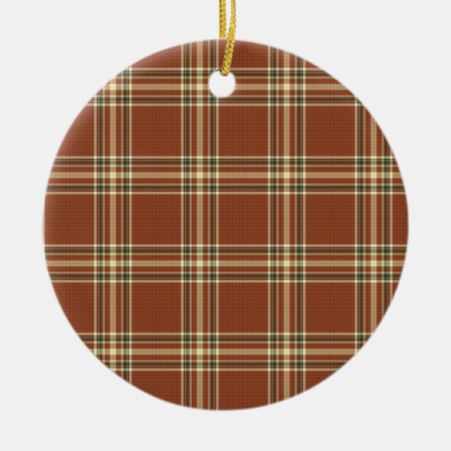 Brown Tartan Ornament (Front)