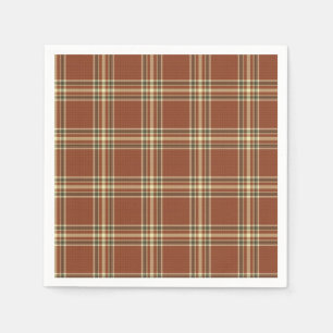 Brown Tartan Paper Napkins