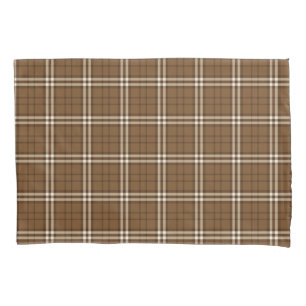 Brown Tartan Pillowcase