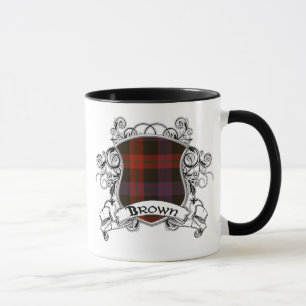 Brown Tartan Shield Mug