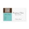 Brown & Teal Chic Monogram Style Business Cards
