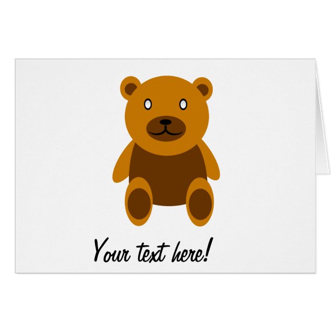 Brown teddy bear clipart (Front Horizontal)