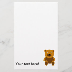 Brown teddy bear clipart stationery