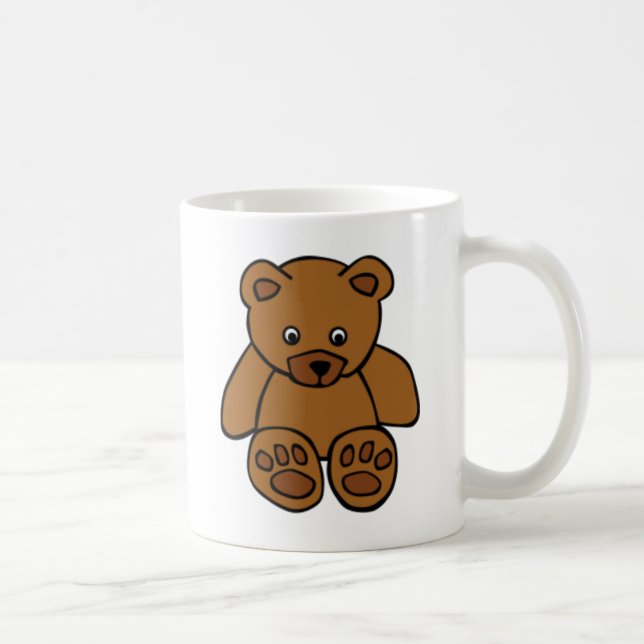 Brown Teddy Bear Coffee Mug (Right)
