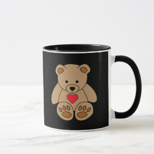 Brown Teddy Bear Heart Valentine's Day I Love You Mug