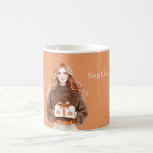 Brown Teddy Bear Pumpkins Gift Coffee Mug