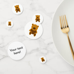 Brown teddybear clipart confetti
