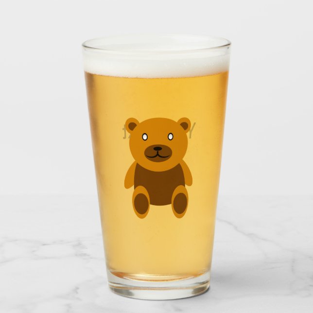 Brown teddybear clipart glass (Front Filled)