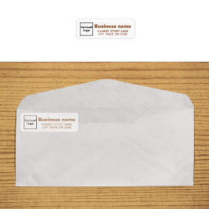 Brown Text Business Return Address Label