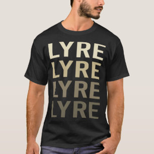 Brown Text Lyre T-Shirt