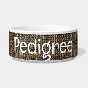 Brown Textile Pet Bowl with PEDIGREE Text