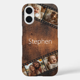 Brown Texture Film Strip Photo  iPhone 16 Case