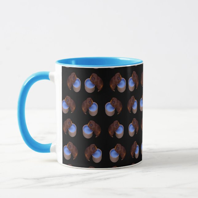 Brown Thirsty Guinea Pigs, Mug (Left)