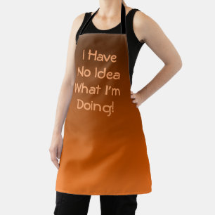 Brown to Orange Fade All-Over Print Apron