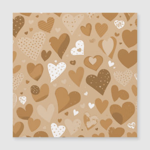 Brown-toned hearts pattern.