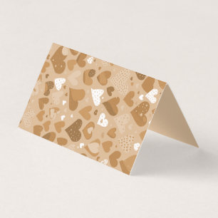 Brown-toned hearts pattern.