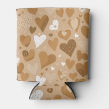 Brown-toned hearts pattern.
